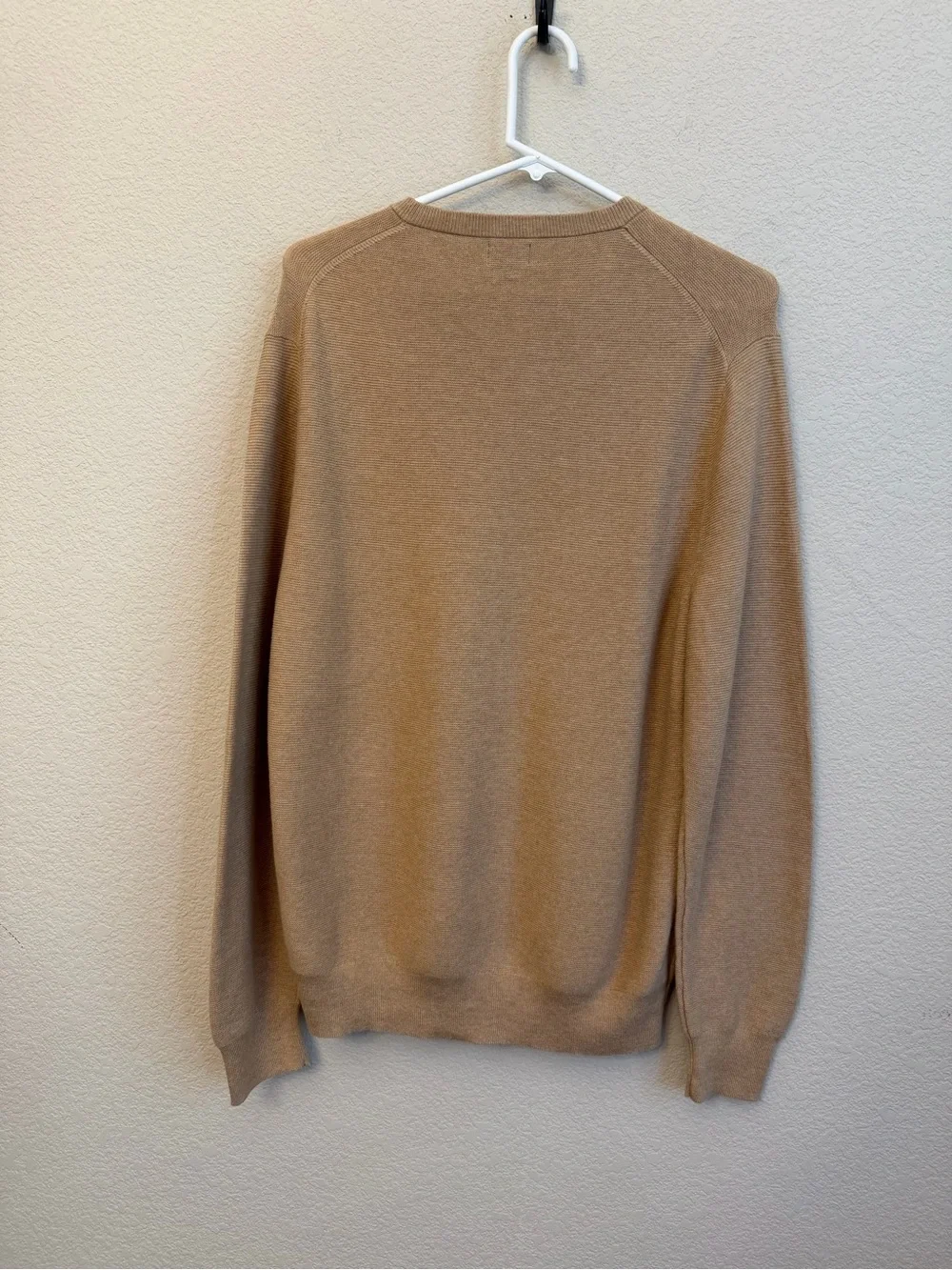 J. Crew New Men's All Cotton Crewneck Sweater in beige Sz M